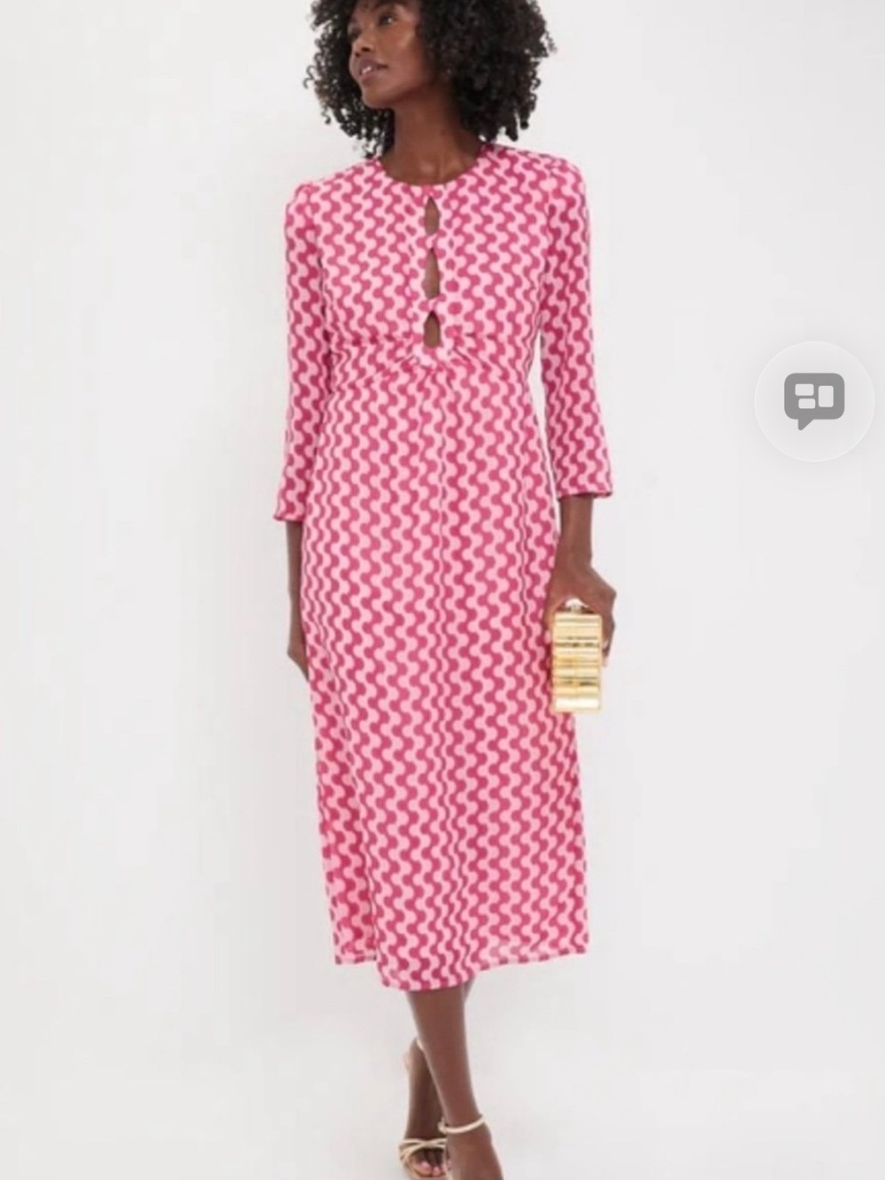 Tuckernuck - Hyacinth House Cosmina Dress Pink Geo Stripe XXS NWT